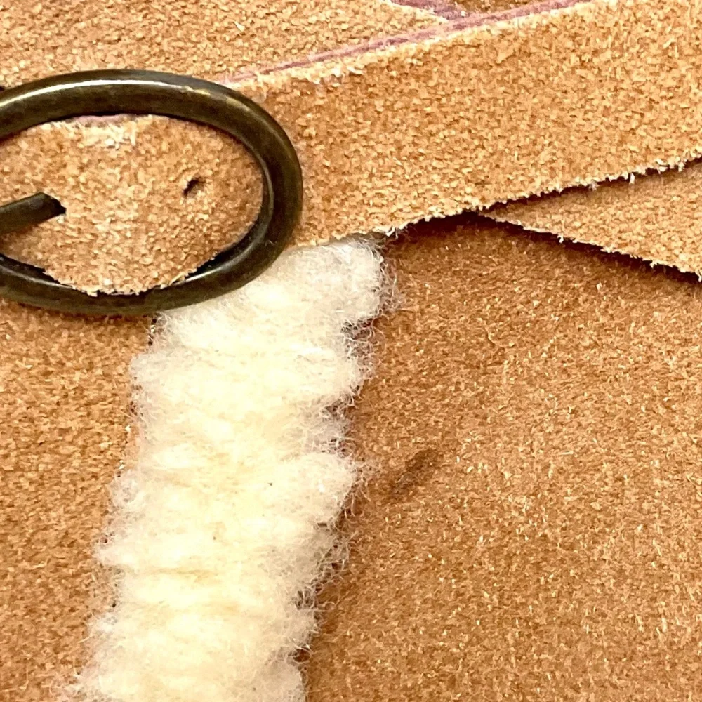 BJORNDAL AMY Fur Lined Brown Zip Up Ankle Wedge Suede Winter Booties Size 9 - Picture 8 of 16